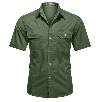 👕 50% DE RÉDUCTION 🔧 Chemise tactique manches courtes pour homme – 6 poches, épaulettes & design robuste – Idéale pour outdoor, bricolage ou usage quotidien – respirante et résistante 🌿