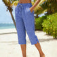 👖 50% DE RÉDUCTION 💐 Pantalon capri à carreaux d’été pour femme – Léger, respirant & coupe décontractée – Parfait pour les journées chaudes, les vacances ou un look chic au quotidien – confortable et tendance ✨☀️
