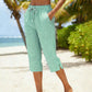👖 50% DE RÉDUCTION 💐 Pantalon capri à carreaux d’été pour femme – Léger, respirant & coupe décontractée – Parfait pour les journées chaudes, les vacances ou un look chic au quotidien – confortable et tendance ✨☀️