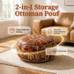 🛏️ 50% DE RÉDUCTION! 🧸 Pouf de rangement – Multifonctionnel, léger & facile à déplacer ✨