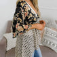 🧥 50% DE RÉDUCTION 🌸 Cardigan femme à fleurs, manches volantées & nouer – Style bohème fluide & ample – Léger, aéré – parfait pour le printemps ou les soirées d’été – romantique et décontracté 🌿
