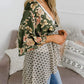 🧥 50% DE RÉDUCTION 🌸 Cardigan femme à fleurs, manches volantées & nouer – Style bohème fluide & ample – Léger, aéré – parfait pour le printemps ou les soirées d’été – romantique et décontracté 🌿