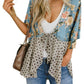 🧥 50% DE RÉDUCTION 🌸 Cardigan femme à fleurs, manches volantées & nouer – Style bohème fluide & ample – Léger, aéré – parfait pour le printemps ou les soirées d’été – romantique et décontracté 🌿
