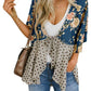 🧥 50% DE RÉDUCTION 🌸 Cardigan femme à fleurs, manches volantées & nouer – Style bohème fluide & ample – Léger, aéré – parfait pour le printemps ou les soirées d’été – romantique et décontracté 🌿