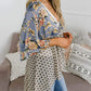 🧥 50% DE RÉDUCTION 🌸 Cardigan femme à fleurs, manches volantées & nouer – Style bohème fluide & ample – Léger, aéré – parfait pour le printemps ou les soirées d’été – romantique et décontracté 🌿