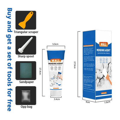 🧴 ACHETEZ 2, OBTENEZ 1 GRATUIT ! 🏠 Crème de réparation murale à séchage rapide – Rebouchage facile, anti-fissure & lisse – Idéale pour trous, craquelures ou coins abîmés – prête à peindre en 30 minutes 🔧