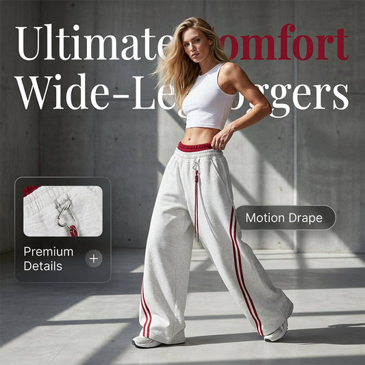 👖 60% DE RÉDUCTION ⏰ Jogging décontracté à jambes larges avec bandes latérales – Tissu doux & coupe fluide – Parfait pour le sport, le télétravail ou les loisirs – confortable et stylé 🔥