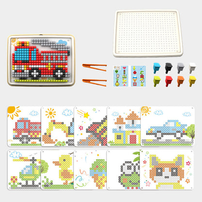 🧩 50% DE RÉDUCTION 🍄 Jouet éducatif puzzle champignon à chevilles pour enfants – Pièces colorées & faciles à saisir – Développe la motricité fine et la reconnaissance des couleurs – sans BPA, sûr pour les petits 🔴🟡