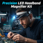 🔦 50% DE RÉDUCTION 🔍 Loupe frontale LED avec 4 lentilles – Agrandissement ajustable & mains libres – Idéale pour bricolage, lecture ou maquillage – confortable et lumineuse 💡