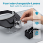 🔦 50% DE RÉDUCTION 🔍 Loupe frontale LED avec 4 lentilles – Agrandissement ajustable & mains libres – Idéale pour bricolage, lecture ou maquillage – confortable et lumineuse 💡