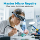 🔦 50% DE RÉDUCTION 🔍 Loupe frontale LED avec 4 lentilles – Agrandissement ajustable & mains libres – Idéale pour bricolage, lecture ou maquillage – confortable et lumineuse 💡