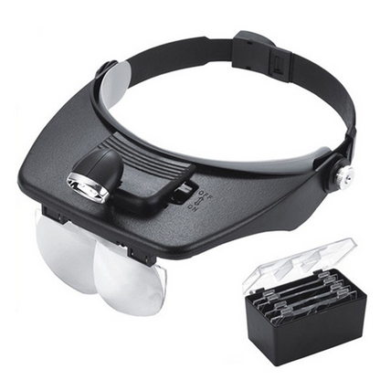 🔦 50% DE RÉDUCTION 🔍 Loupe frontale LED avec 4 lentilles – Agrandissement ajustable & mains libres – Idéale pour bricolage, lecture ou maquillage – confortable et lumineuse 💡