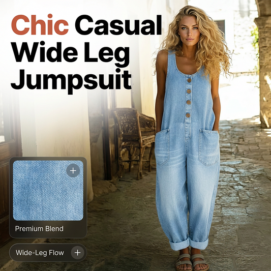 👗 50% DE RÉDUCTION! 🌸 Combinaison sans manches à jambes larges – Coupe fluide, confortable & élégante – Parfaite pour l'été & les journées actives ☀️