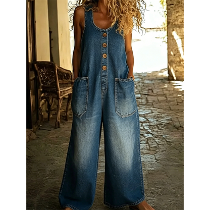 👗 50% DE RÉDUCTION! 🌸 Combinaison sans manches à jambes larges – Coupe fluide, confortable & élégante – Parfaite pour l'été & les journées actives ☀️