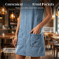 👗 50% DE RÉDUCTION! ✨ Robe-Salopette Décontractée en Jean – Coupe trapèze, poche avant & tissu ultra-doux – Idéale pour un look décontracté & confortable 🌿