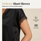 👚 50% DE RÉDUCTION 🌸 Haut dentelle femme col V manches courtes – Assemblage complexe & tombé fluide – 5 couleurs, tailles S-2XL – idéal pour le bureau ou les soirées ✨💃