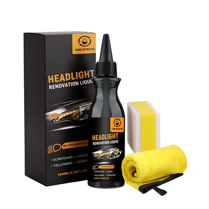 🚗 50% DE RÉDUCTION 💡 Liquide de rénovation de phares ultime – Anti-UV & restauration durable – Efface le jaunissement, les rayures & l’oxydation – application rapide sans polisseuse ✨