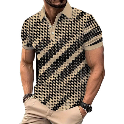 👔 50% DE RÉDUCTION 🎯 Chemise à col imprimé géométrique – Toucher doux & entretien facile – Polyvalente pour bureau ou week-end – se marie avec jean ou chino 🛍️