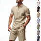 👕 50% DE RÉDUCTION 🩳 Ensemble homme 2 pièces décontracté – Haut & short en lin respirant – Col revers, 7 couleurs, tailles S-3XL – parfait pour l’été, la plage ou les vacances 🌊✨