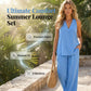 👗 50% DE RÉDUCTION ☀️ Ensemble loungewear col V – Été sans effort, doux & respirant – Coupe décontractée, parfait pour la maison ou les sorties – style facile au quotidien 🌸