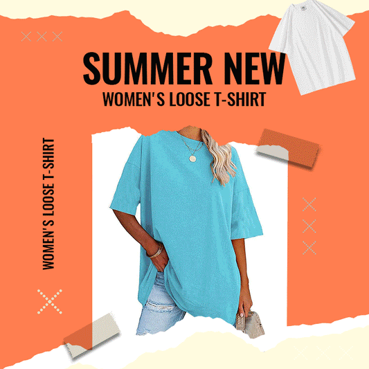 👚 60% DE RÉDUCTION ☀️ T-shirt ample d'été pour femmes – Doux, léger & coupe fluide – Parfait pour les journées chaudes ou le sport – acheté en 2, livraison gratuite 🌸