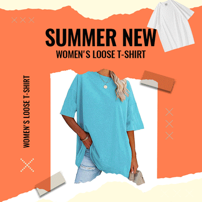 👚 60% DE RÉDUCTION ☀️ T-shirt ample d'été pour femmes – Doux, léger & coupe fluide – Parfait pour les journées chaudes ou le sport – acheté en 2, livraison gratuite 🌸