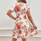 👗 60% DE RÉDUCTION 🌸 Robe élégante à imprimé floral & jupe à volants – Légère & romantique – Parfaite pour l’été, les garden-parties ou un look féminin au quotidien ✨