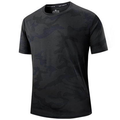 👕 60% DE RÉDUCTION 🌿 T-shirt sport camouflage séchage rapide pour homme – Respirant & léger – Évacuation de l’humidité, parfait pour la salle, la course ou les activités de plein air 💪