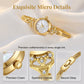 ⌚ 50% DE RÉDUCTION ✨ Montre bracelet femme élégante luxe – Cadran nacré, cristaux appliqués main & bracelet maille tressée – Or, or rose & blanc – parfaite pour le bureau ou les soirées 💎