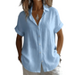 👚 50% DE RÉDUCTION ☁️ Chemise décontractée d'été à manches courtes pour femme – Tissu léger & coupe fluide – Parfaite pour les journées chaudes, le bureau ou les vacances – élégante et respirante 🌸