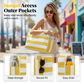 👜 50% DE RÉDUCTION 🏖️ Sac de plage rayé grande capacité – Léger, spacieux & lavable en machine – Parfait pour la plage, les courses ou les escapades – pratique et estival 🌊