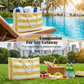 👜 50% DE RÉDUCTION 🏖️ Sac de plage rayé grande capacité – Léger, spacieux & lavable en machine – Parfait pour la plage, les courses ou les escapades – pratique et estival 🌊