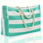 👜 50% DE RÉDUCTION 🏖️ Sac de plage rayé grande capacité – Léger, spacieux & lavable en machine – Parfait pour la plage, les courses ou les escapades – pratique et estival 🌊
