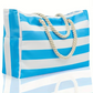 👜 50% DE RÉDUCTION 🏖️ Sac de plage rayé grande capacité – Léger, spacieux & lavable en machine – Parfait pour la plage, les courses ou les escapades – pratique et estival 🌊