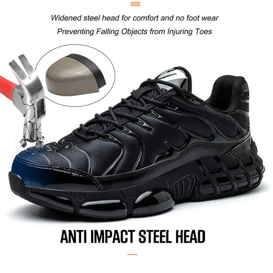 👟 50% DE RÉDUCTION ⏰ Chaussures légères indestructibles antidérapantes – Embout acier & semelle anti-perforation – Idéales pour le travail, le bricolage ou les activités extérieures – confortables et robustes 🛡️🔧✨