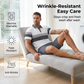 👕 50% DE RÉDUCTION ☀️ Set 2 pièces chemise & short pour homme – Confortable, respirant & polyvalent – Parfait pour l’été, les loisirs ou les voyages – look décontracté et pratique 🩳🌴
