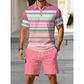 👕 50% DE RÉDUCTION ☀️ Set 2 pièces chemise & short pour homme – Confortable, respirant & polyvalent – Parfait pour l’été, les loisirs ou les voyages – look décontracté et pratique 🩳🌴