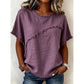 👚 50% DE RÉDUCTION 🔥 Haut d’été femme à panneaux bords bruts – Tissu doux, coupe décontractée – Look tendance, parfait pour les journées chaudes ou un style urbain – facile à porter ✨🌸