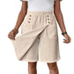 🩳 60% DE RÉDUCTION 🌸 Short asymétrique croisé pour femme, arrivant aux genoux – Tissu fluide, coupe originale & poches pratiques – Parfait pour l’été, les voyages ou un look chic au quotidien – confortable et tendance ✨☀️