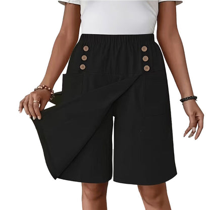 🩳 60% DE RÉDUCTION 🌸 Short asymétrique croisé pour femme, arrivant aux genoux – Tissu fluide, coupe originale & poches pratiques – Parfait pour l’été, les voyages ou un look chic au quotidien – confortable et tendance ✨☀️