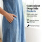 👗 50% DE RÉDUCTION 🔥 Robe maxi en jean sans manches pour femme avec poches – Denim souple & coupe décontractée – Parfaite pour l’été, les journées actives ou un look décontracté chic – pratique et intemporelle ✨🛒