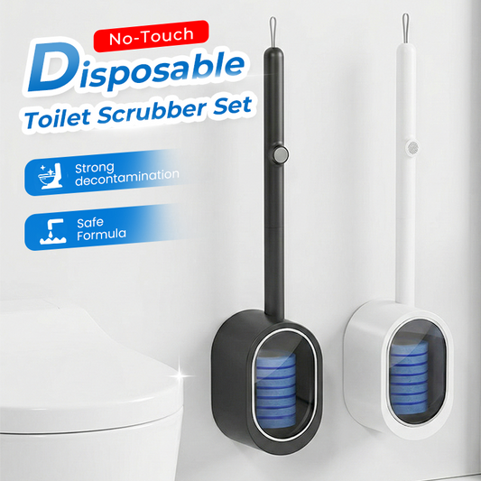 🚽 50% DE RÉDUCTION! 🧹 Lot de brosses de toilettes jetables sans contact – Hygiénique, pratique & rechargeable – Nettoyage facile sans toucher la saleté ✨