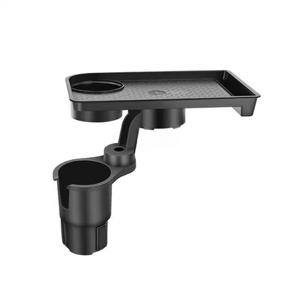 🚗 50% DE RÉDUCTION! 🧃 Plateau de voiture 2-en-1 avec porte-gobelet extensible – Stable, pratique & polyvalent – Idéal pour les collations et les boissons en voyage 🛣️
