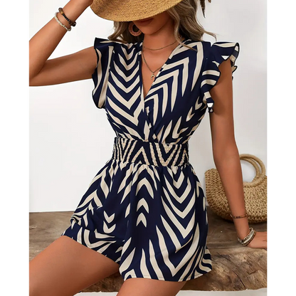 👗 50% DE RÉDUCTION 🌸 Combinaison élégante col V pour femme – Tissu fluide & coupe flatteuse – Parfaite pour l’été, les mariages ou les soirées – style raffiné et confortable ✨🌿