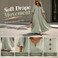 👗 50% DE RÉDUCTION ✨ Robe longue ample col V – Fluide, drapé doux & polyvalente – Parfaite du jour au dîner – élégante et confortable 🌙🌸🌿