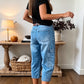 👖 50% DE RÉDUCTION ✨ Pantalon jean court extensible – Coupe barrel décontractée & poches multiples – 2 coloris, tailles S-3XL – parfait pour le quotidien 🌸🛒✨