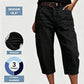 👖 50% DE RÉDUCTION ✨ Pantalon jean court extensible – Coupe barrel décontractée & poches multiples – 2 coloris, tailles S-3XL – parfait pour le quotidien 🌸🛒✨