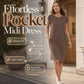 👗 60% DE RÉDUCTION ✨ Robe décontractée coton mélangé – Col rond, manches courtes & coupe ample midi – 9 coloris, tailles S-L – idéale pour l’été ou le quotidien 🌸☀️