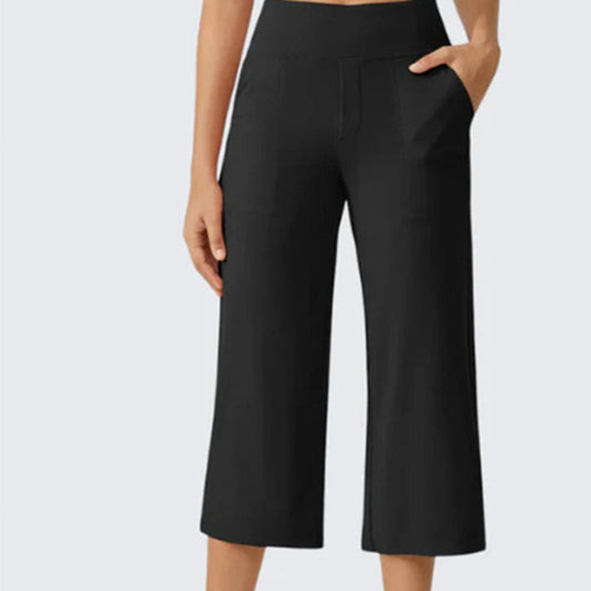 👖 50% DE RÉDUCTION ✨ Pantalon court large décontracté femme – Poches latérales & coupe minimaliste chic – Tissu léger, polyvalent pour yoga, jogging ou quotidien – 6 coloris, tailles S-2XL 🔥🌸