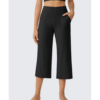 👖 50% DE RÉDUCTION ✨ Pantalon court large décontracté femme – Poches latérales & coupe minimaliste chic – Tissu léger, polyvalent pour yoga, jogging ou quotidien – 6 coloris, tailles S-2XL 🔥🌸